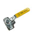 SKS250M Brass Ball Valve 3 way, Lockable Handle