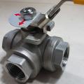 SKS250M Brass Ball Valve 3 way, Lockable Handle