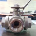 SKS250M Brass Ball Valve 3 way, Lockable Handle